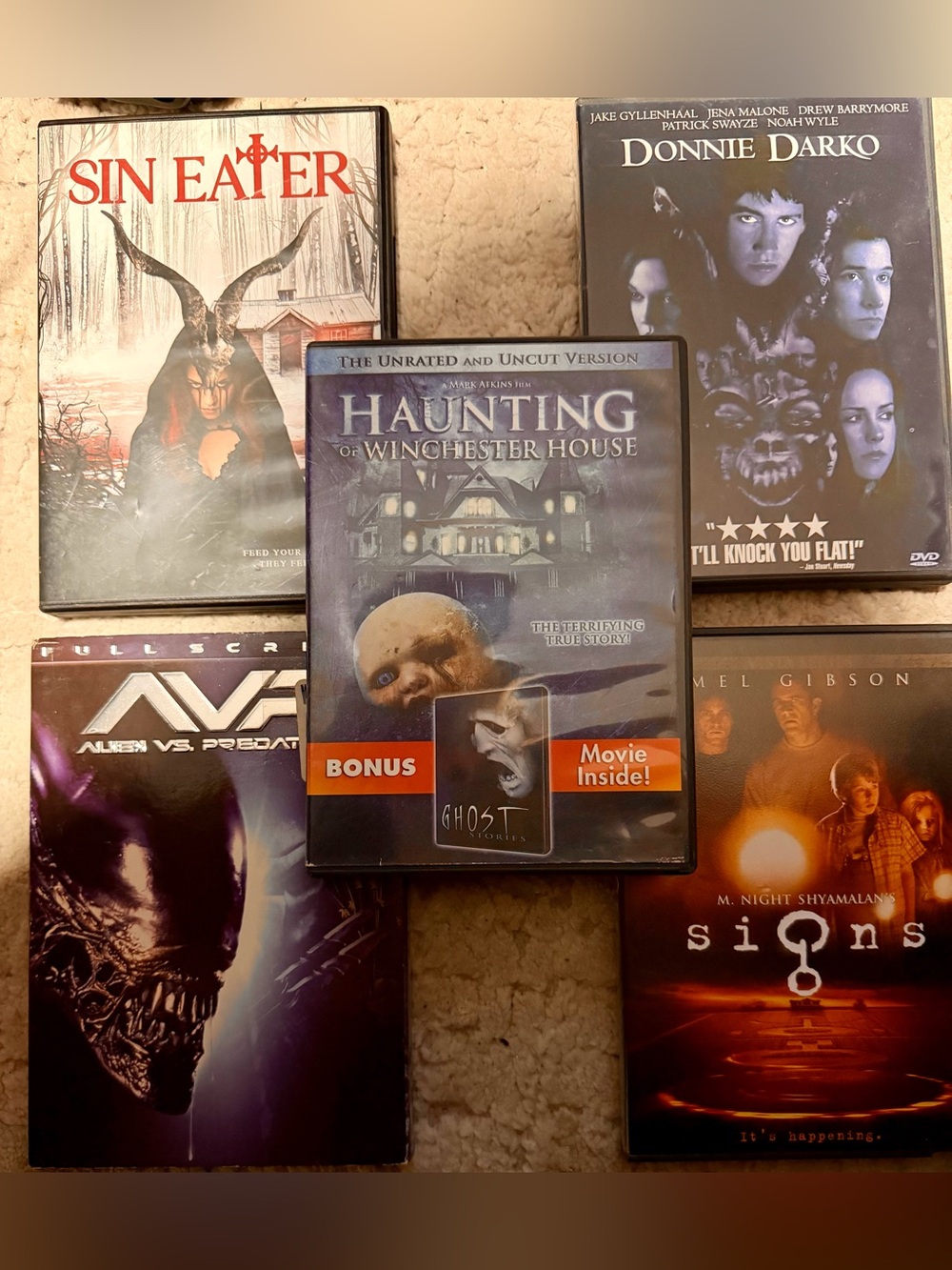 Movie Horror & Sci-Fi DVD Bundle: Donnie Darko, Signs, AVP & More